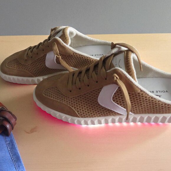 Voile Blanche Ines Mule Suede Sneaker, Size 39, Medium Brown/Tan, New with box - Picture 2 of 14